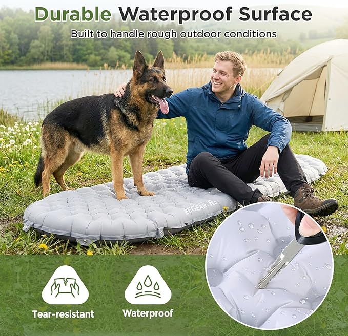 Elegear CumbreX™ Sleeping Pad for Camping with 9 R-Value, 4” Thick Ultralight Camping Sleeping Mat for All Seasons, Insulated Backpacking sleeping pad, Durable Camping Mattress for Outdoor Hiking Tent