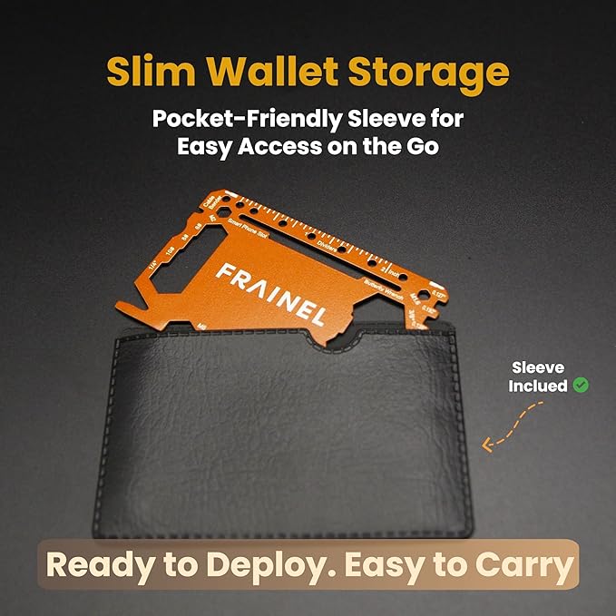 43-in-1 Multi-Tool Card Knife – Portable Stainless Steel Credit Card Tool with Bottle Opener, Screwdriver, Ruler, Saw – Compact Pocket Utility Knife for Camping, Survival, Emergency