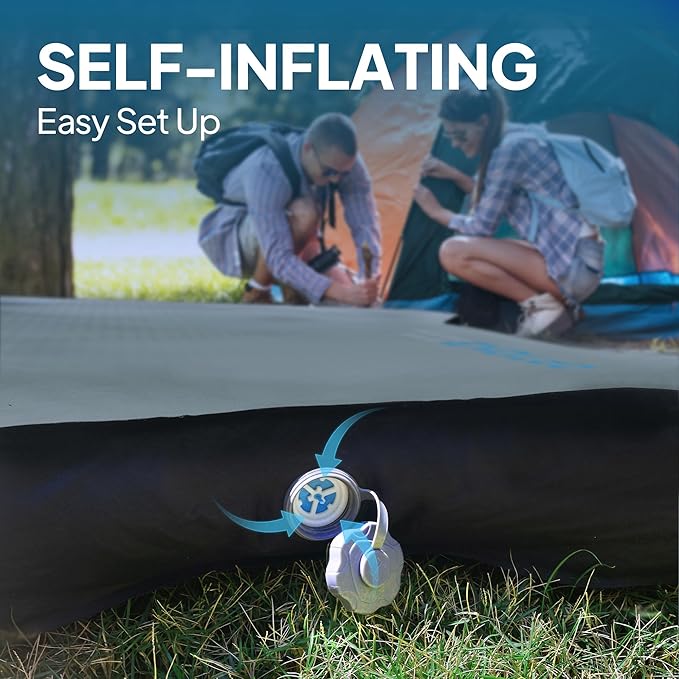 Lost Horizon Truck Bed Camping Air Mattress with Foam, Self Inflating Sleeping Pad for Tacoma 6FT with Pump Sack, 4.5" Thick