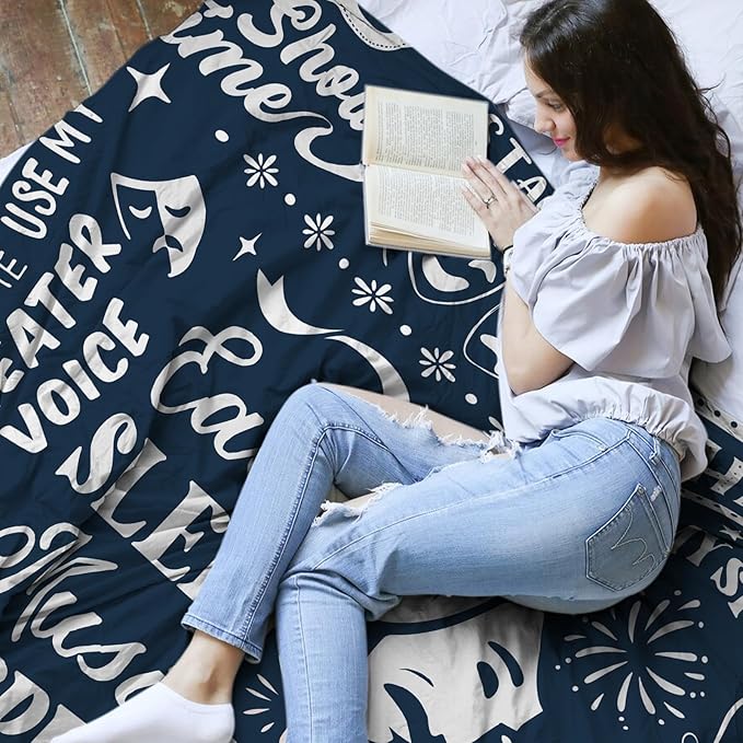 Broadway Blanket Gifts, Musical Theater Gifts for Lovers, Broadway Musical Gift for Theater, Christmas Birthday Gift Blanket for Women Men, 80" x 60"