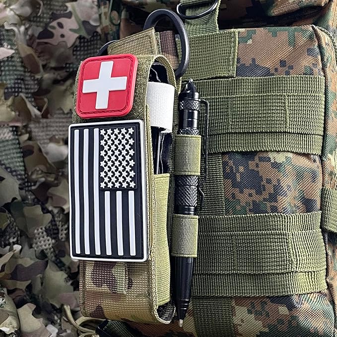 Upgrade 1000D Laser Cut Molle Tourniquet Holder, Heavy Duty Tactical Molle Tourniquet Pouch Holder