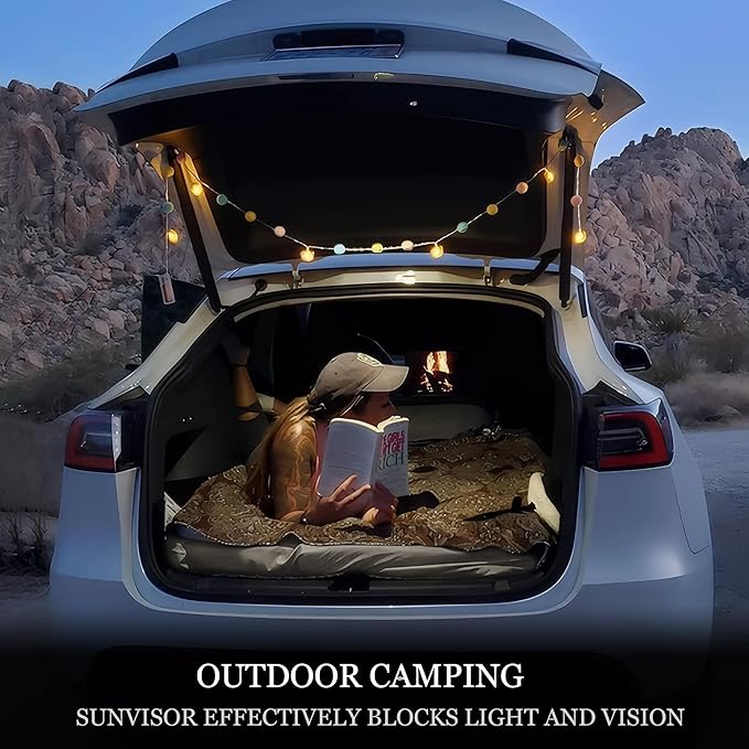 10PCS Sunshade Roof & Full Windshield Side Window for 2024-2025 Tesla Model 3, Heat Insulation Foldable Sun Shade Cover Camping Privacy Accessories with Storage Bag