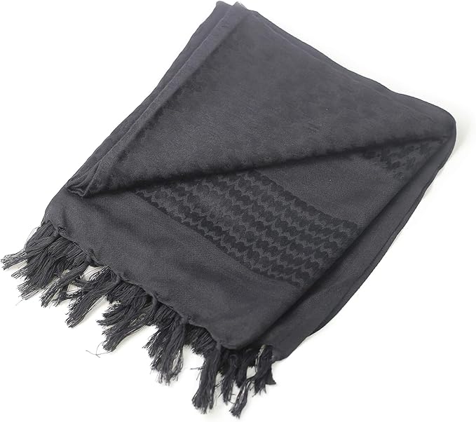 Luxns Military Shemagh Tactical Desert Scarf / 100% Cotton Keffiyeh Scarf Wrap for Men And Women