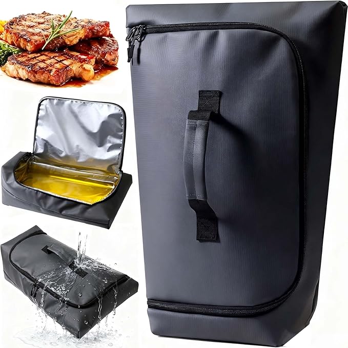 270° Opening BBQ Blanket for Resting Meat, Insulated Leak-Proof Meat Resting Bag for Brisket Pork Turkey, Smoker Accessories for Kitchen Camping Party, Anniversary Birthday Gifts for Men Dad Husband