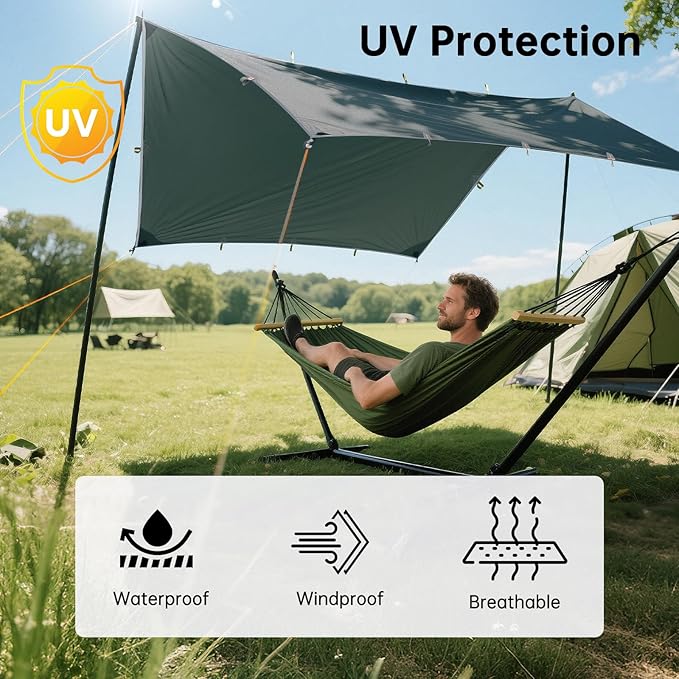 Free Soldier Waterproof Portable Tarp Multifunctional Outdoor Camping Traveling Awning Backpacking Tarp shelter Rain Tarp