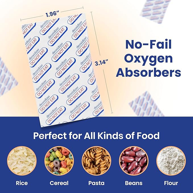 Wallaby 2000cc Oxygen Absorbers - 20 Count (Individually Sealed) - for Long Term Food Storage & Survival, Mylar Bags, Canning, Harvest Right Freeze Dryer