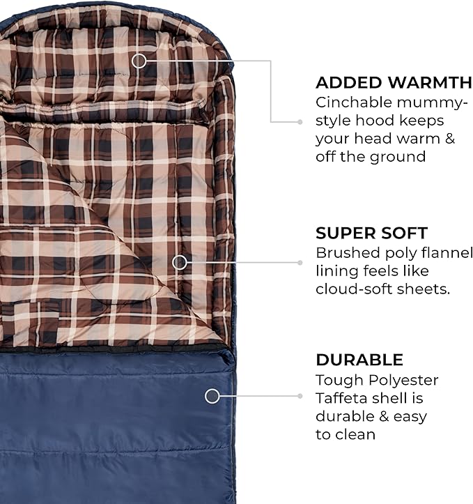 Teton Celsius XL, 25F, 20F, 0F Degree Sleeping Bags, All Weather Warm Sleeping Bag for Adults and Kids, Camping Season, Compression Sack Included
