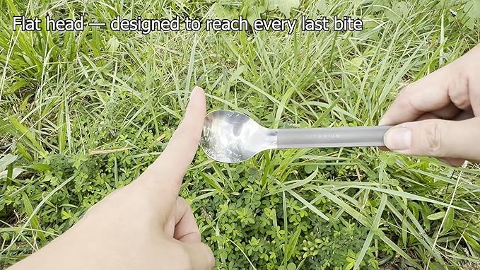 TOAKS Titanium Long Handle Spoon with Polished Bowl