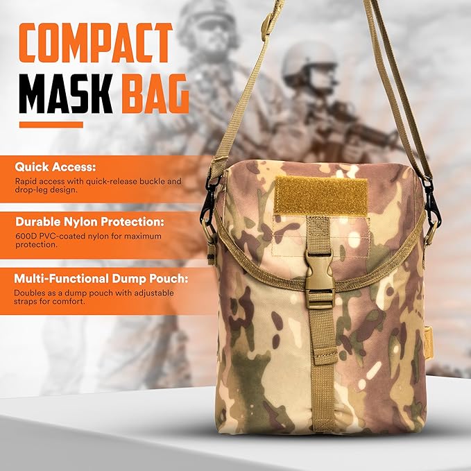 Gas Mask Pouch Bag Respirator-Gear Survival Emergency Professional Equipment (Pouch) - MIRACAM