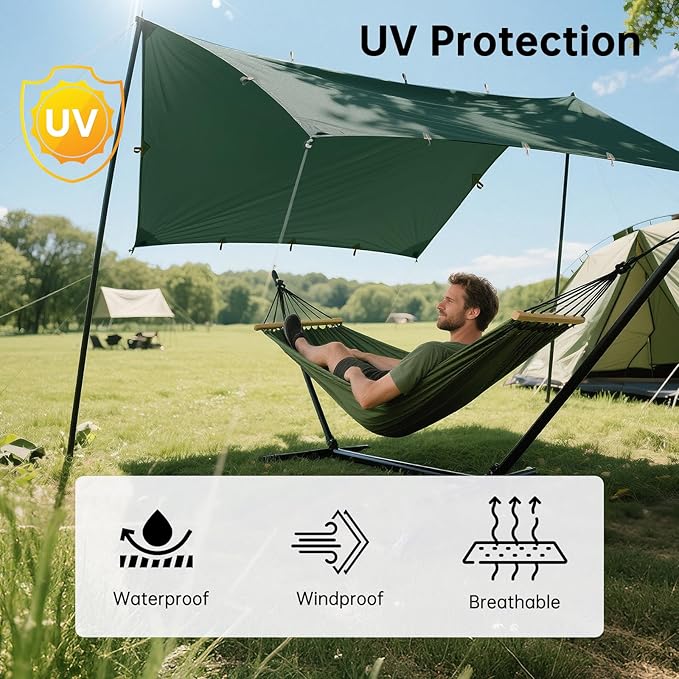 Free Soldier Waterproof Portable Tarp Multifunctional Outdoor Camping Traveling Awning Backpacking Tarp shelter Rain Tarp
