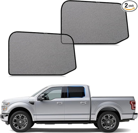 ZATOOTO Car Window Shades F150 2015-2020 for Rear Window 2Pack car Shades for Back Windows Baby & Pet | Blocks 99% UV Rays & Heat | Breathable Mesh for Privacy & Bug Protection | Camping & Travel