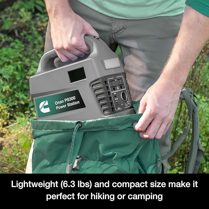 Cummins 296Wh 600 Peak Watt Portable Power Station and Solar Generator, Pure Sine Wave AC Outlet, Backup Lithium Battery for Camping, Home, Travel, Indoor/Outdoor Use (Solar Panel Not Included)