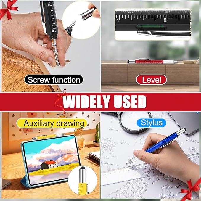 20 Pack Mini Multitool Bulk Easter Day Gifts for Men Him Dad Swag Bags Stuffers 6 in 1 Multi Tool Pen Multitool Pliers Pocket Knife for Men Birthday Camping Survival, 5 Colors