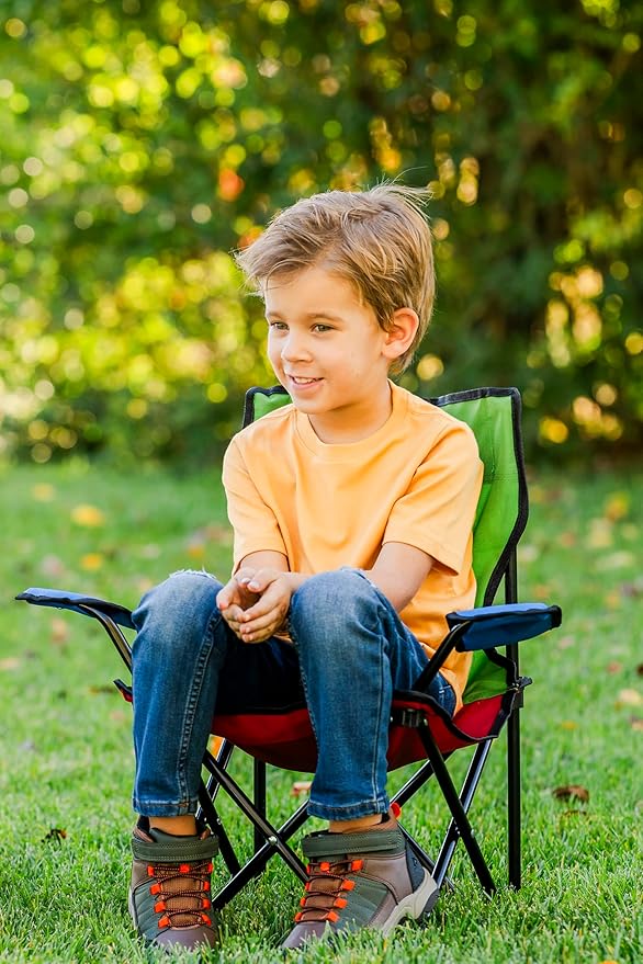 Pacific Play Tents – Kids Folding Chair, 100 lbs. Weight Capacity - Tri-Color