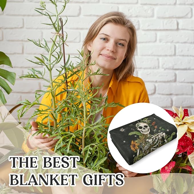 Plant Lady Gifts for Women, Christmas Birthday Gifts for Plant Lover Women, Men - Throw Blankets 60"x50", Gardening Gift for Woman Mom Grandma Friends, Gift for Gardeners
