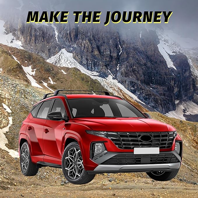 Car Roof Rack Cross Bars Compatible with 2022-2025 Hyundai Tucson (Fit for Flush Side Rails), Aluminum Lockable Roof Cross Bars for Kayak Bike Rooftop Cargo Carrier Bag Basket Luggage