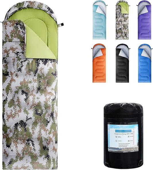 Sleeping Bags for Adults,Kids & Girls-Warm & Cold Weather Lightweight Waterproof Sleeping Bag Backpack with Compact Bag,Great for 3-4 Seasons Hiking,Camping and Outdoor