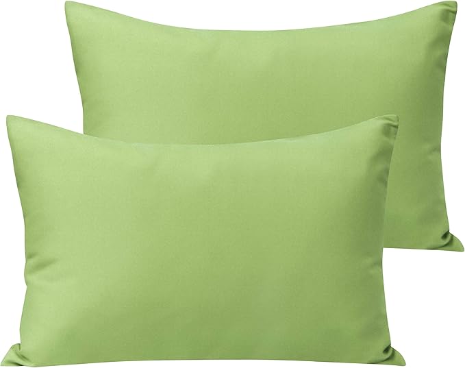 NTBAY Microfiber Toddler Pillowcases with Envelope Closure, 2 Pack 100% Brushed Microfiber Super Soft Travel Kids Nursery Pillow Cases, 14"x20" Fits Pillows Sized 12"x16" 13"x18" 14"x19", Sage Green