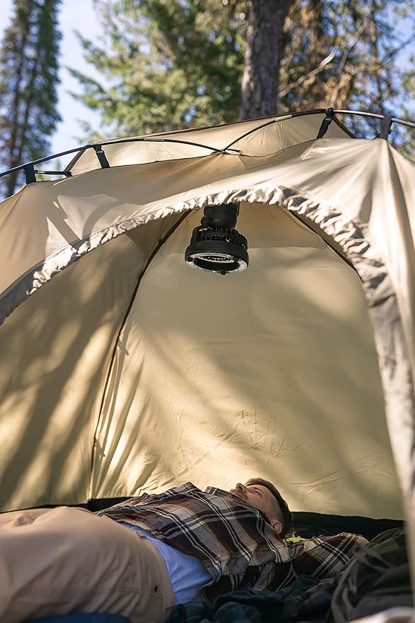 Stansport 450 18-LED Camping Lantern with Fan , Black