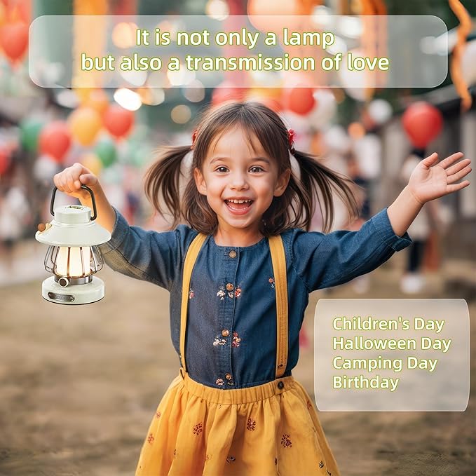 HOMY Snail Camping Lantern for Kids USB Rechargeable, 3 Color Dimmable LED Light, Portable Outdoor Indoor Night Light for Toddlers, Tent, Bedroom & Power Outages (Milk White)