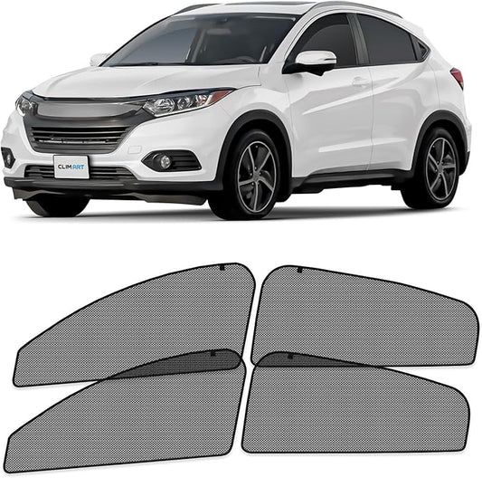 CLIM ART Magnetic Car Window Shades for Honda HR-V 2016-2022 – Custom-Fit Sun Blocker Curtains, Side Window Covers, Essential Car Accessories for Camping, Baby, and Privacy Protection - MS0159