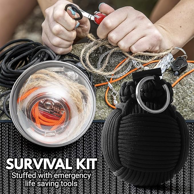 Holtzman’s Survival Kit Paracord Grenade The #1 Best 48 Tool Emergency kit