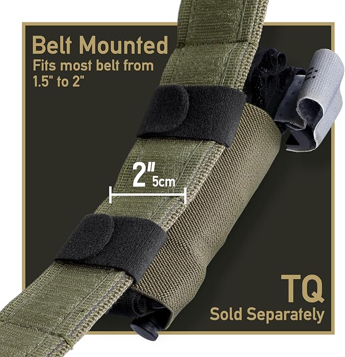 LIVANS Tourniquet Holder TQ Sleeve, Elastic Tourniquet Holder for Duty Belt Tactical Retention Band TQ Pouch Horizontal Battle Belt Accessories Survival Gear