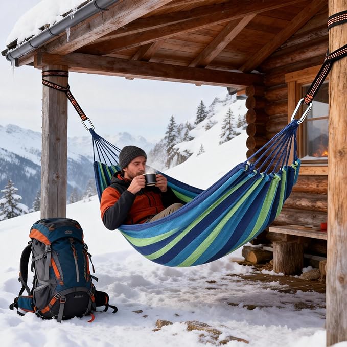 Outdoor Amacas Garden Camping Hammock,Hammock Portable with Carrying Bag for Patio Yard Garden Backyard Porch Travel ﻿
