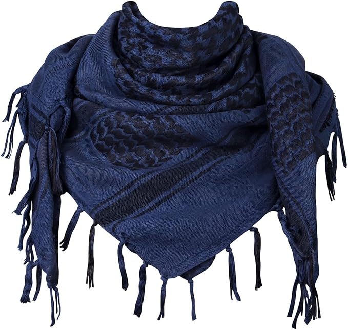 Aonal Military Shemagh Tactical Desert Scarf, 100% Cotton Keffiyeh Neck Head Scarf Wrap for Men Women