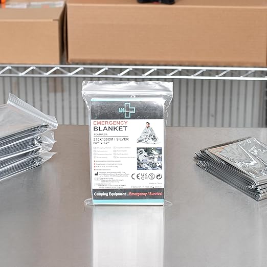 Restaurantware Emergency Thermal Blankets 12 Pack Survival Mylar Blankets for First Aid Kit Waterproof, Windproof, Retains Body Heat, Compact Space Blanket Design Hiking, Outdoors, Travel, Camping,
