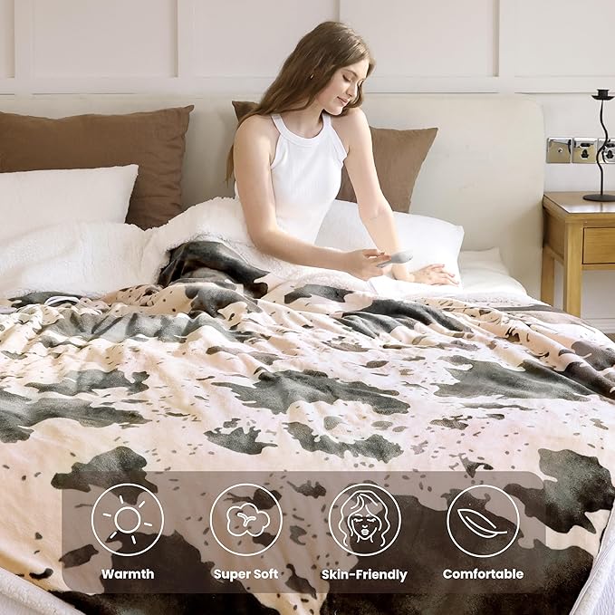 Heated Blanket King Blanket - Fast Heating Electric Blanket, Soft Flannel Heated King with 4 Time Settings,10 Heating Settings, Warm Gifts for Women & Mom & Grandma(90"x100"Light Coral)
