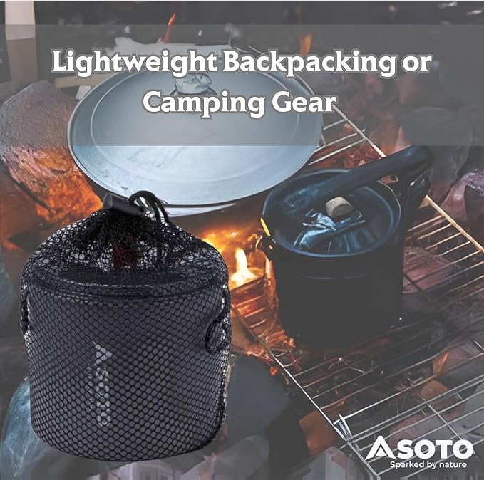 SOTO Amicus Stove with or without Igniter Camping Stove - Superior Under Windy Conditions, Shock Resistant, and Low-cost With High-end Performance Stove