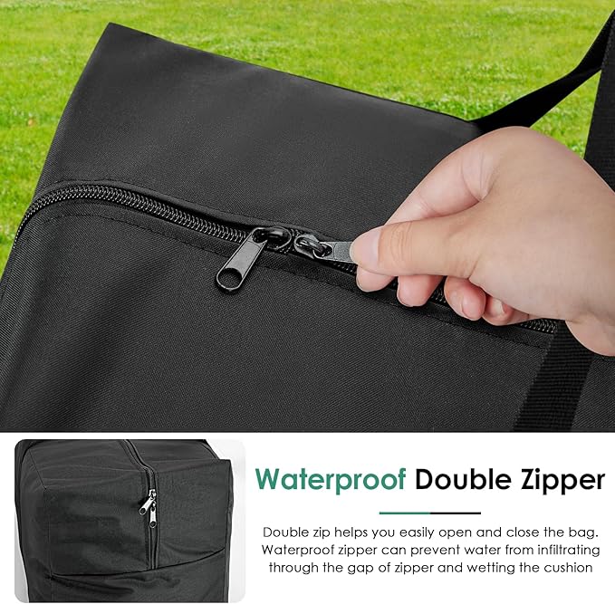 Folding Chair Storage Bag, Waterproof Large Carry Bag for 4 Packs Plastic, Resin, and Wood Folding Chairs - 39" L x 12" W x 20" H