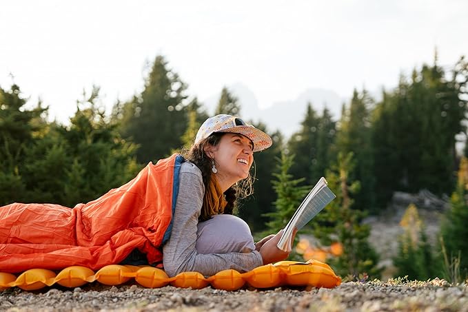 Klymit Drift Camping Pillow | Lightweight, Travel Head Rest for Sleep Filled with Shredded Memory Foam, Reversible Outer Cover for Extended Use, Large Size — Orchid
