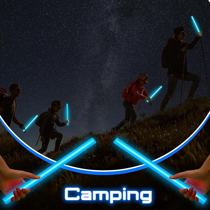 Lewtemi 10 Pcs Large Glow Sticks Big Giant Jumbo Halloween Christmas Emergency Light Stick for Camping Accessories, Survival Kit