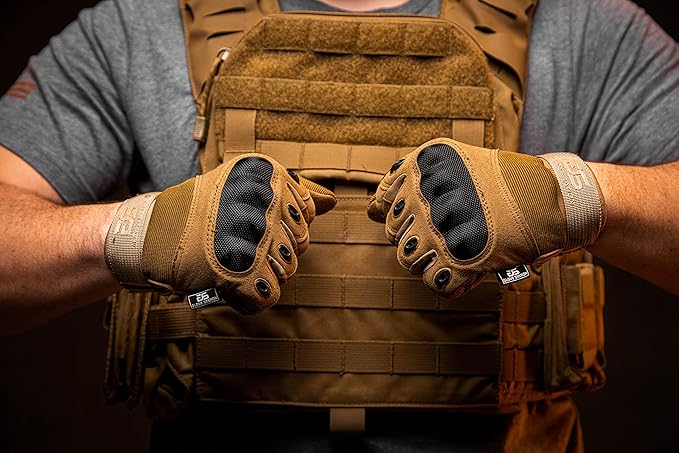 Glove Station Tactical Gloves for Men – Touchscreen Utility Gear with Hard Knuckle Protection Used in Motorcycle, Airsoft, Combat, Police, Shooting & Outdoor Work Green - Hard Knuckle XX-Large
