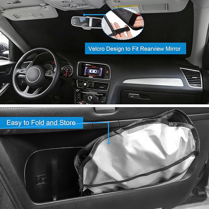 Windshield Sun Shade Custom Fit 2019-2023 2024 2025 2026 Toyota RAV4 RAV-4 Accessories Front Window Sunshade Auto Interior Sun Visor Heat Protection
