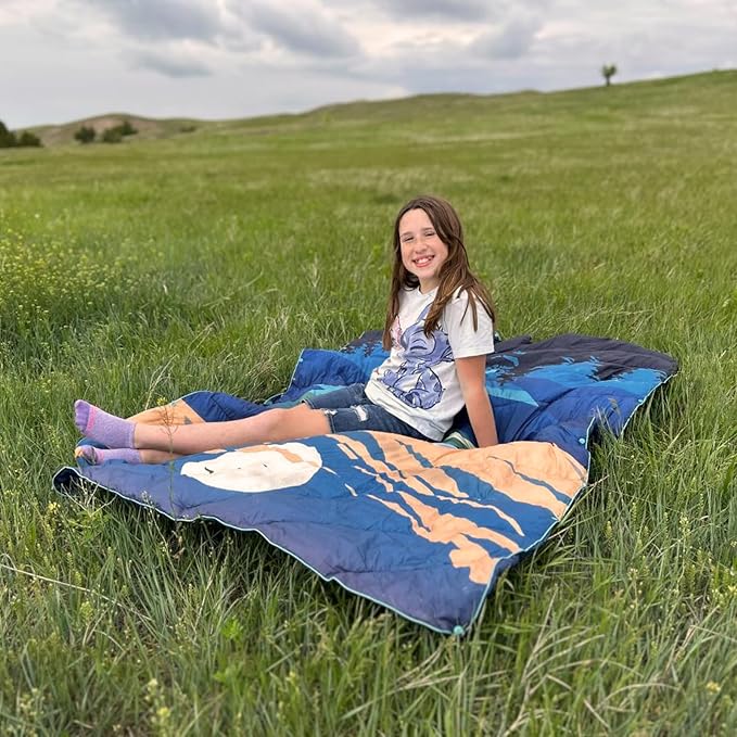 Camping Blanket,Lightweight Puffy Printed Camping Blanket Packable Outdoor Blanket for Camping,Traveling, Stadium, Hiking, Picnics