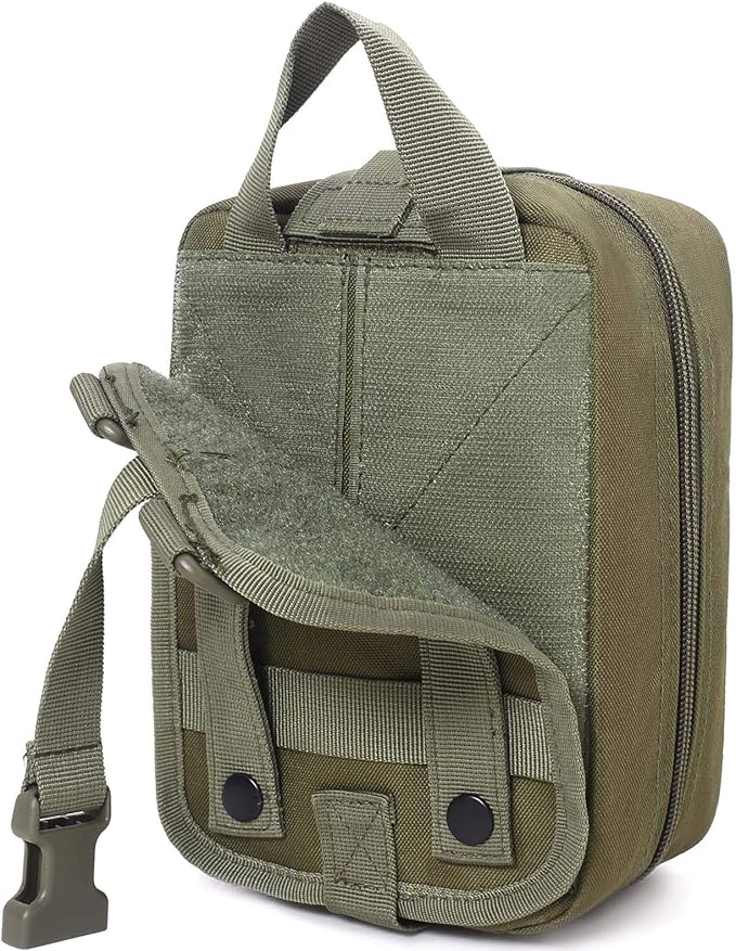Molle Pouch, Sturdy 600D Nylon Tactical Medical Pouch,Rip-Away EMT First Aid Pouch (Bag Only)