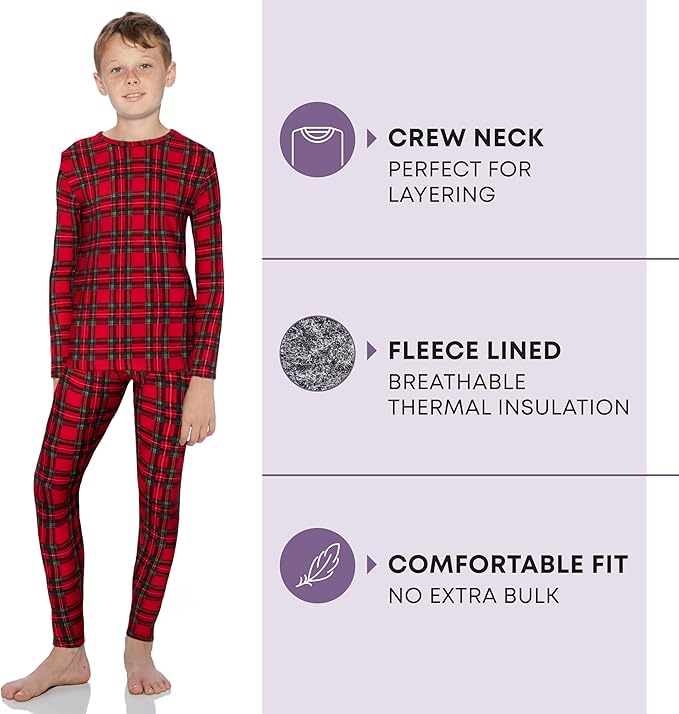 Rocky Thermal Underwear for Kids, Boys Thermals, Long Johns Underwear, Base Layer for Cold Weather/Skiing