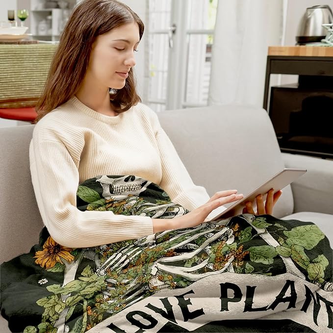 Plant Lady Gifts for Women, Christmas Birthday Gifts for Plant Lover Women, Men - Throw Blankets 60"x50", Gardening Gift for Woman Mom Grandma Friends, Gift for Gardeners