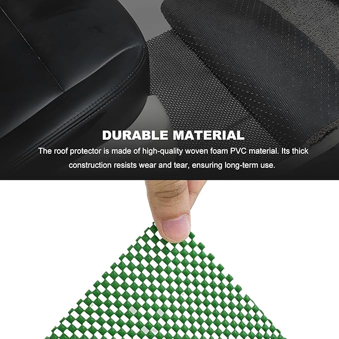 Anti-Slip Mat for Car Roof, 47"×39" Anti-Scratch Cuttable Car Rooftop Cargo Bag Protective Mat, Multifunctional Waterproof Auto Roof Top Rack Carpet Pad for Most Vehicles (Green)