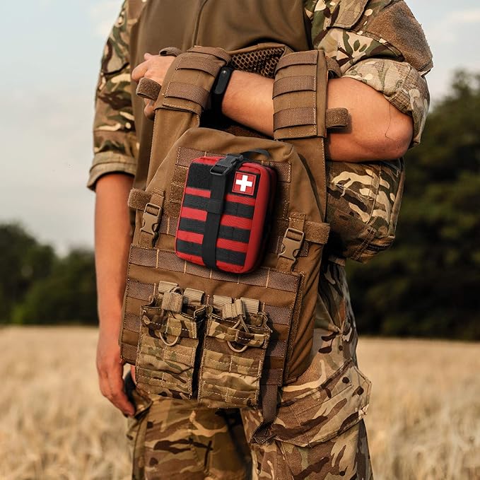 Gonex MOLLE Medical Pouch EMT First Aid Pouch Rip-Away IFAK Tactical Utility Pouch for Outdoor Activities Medical Supplies (Bag Only)