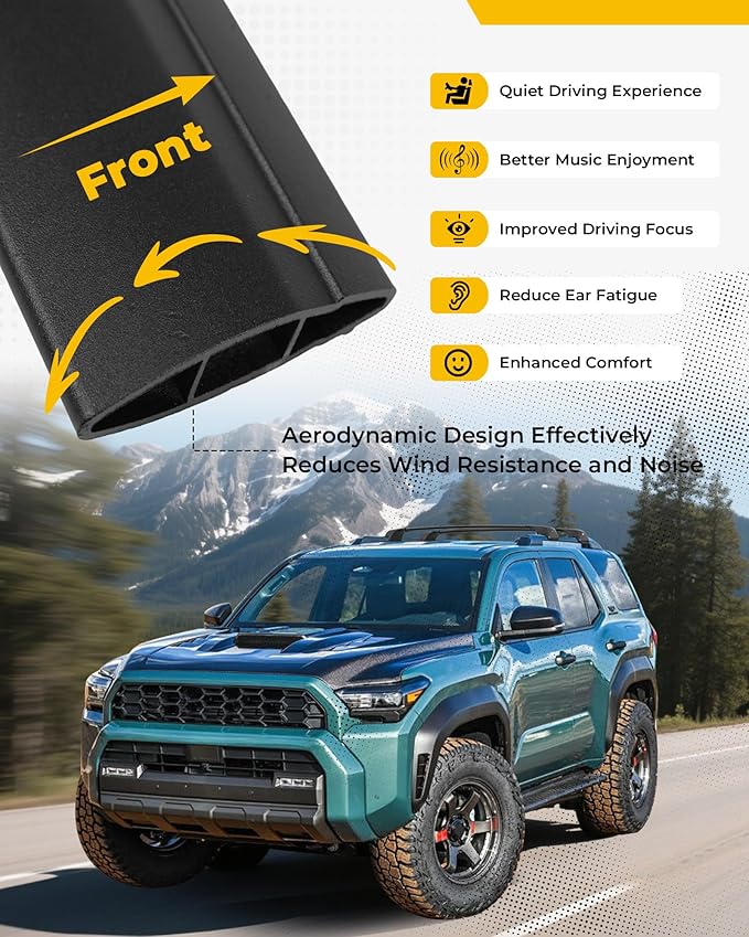 330LBS Lockable Cross Bars Roof Rack Fit for 2025 2026 Toyota 4Runner Aluminum Crossbars Cargo Bar Luggage Baggage Carrier Rooftop Accessories, for Storage Bag Kayak Snowboard Canoe Bike