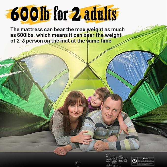 Umbrauto Air Mattress for 5-5.8 ft Full-Size Short Beds, Inflatable Truck Tent Airbed with Pump, Pickup Camper Air Bed for Camping