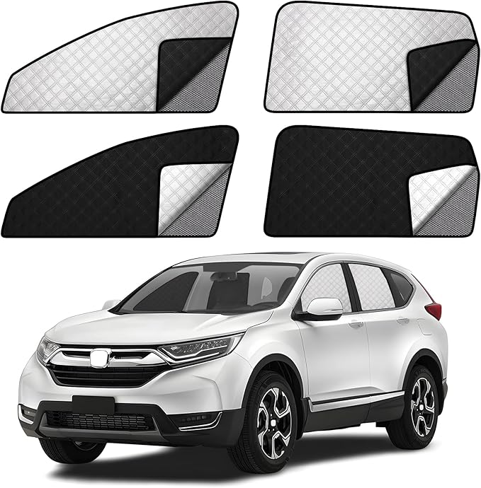 ZATOOTO Car Side Window Sun Shade for Honda CR-V 2017-2022, Double Layer Window Cover with Breathable Mesh Screen and Reversible Blackout Window Shade Design Privacy Curtain & UV Protection