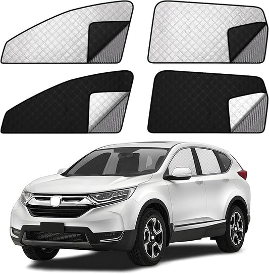 ZATOOTO Car Side Window Sun Shade for Honda CR-V 2017-2022, Double Layer Window Cover with Breathable Mesh Screen and Reversible Blackout Window Shade Design Privacy Curtain & UV Protection