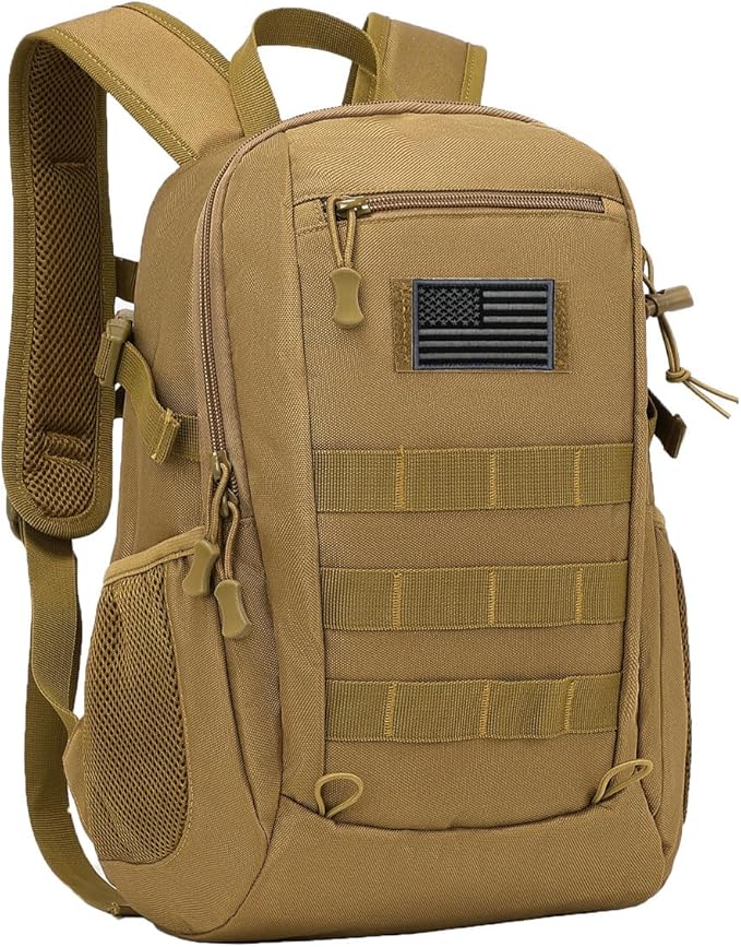 ArcEnCiel 10L/20L Mini X-Small Tactical Backpack MOLLE Daypack Gear Pack Camping Bag with Patch