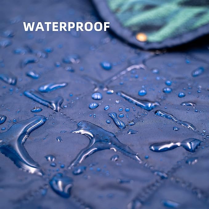 Large Outdoor Waterproof Blanket Extra Thick Fleece Stadium Blanket for Camping, Car, Pet, Picnics - Windproof, Wearable, Machine Washable 80" x 58" (Jungle)
