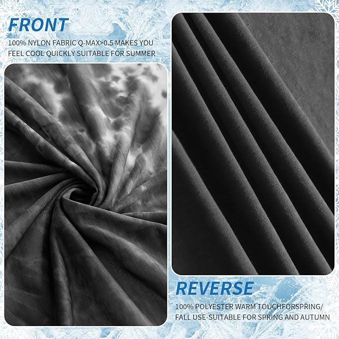 Guohaoi Cooling Throw Blanket for Hot Sleepers,Decortive Tie Dye,Arc-Chill Q-Max >0.5Cool Fiber,100% Oeko-Tex Certified,Lightweight Summer Cool Blanket for Ultra Cold Breathable,Keep Cool,50''x70''